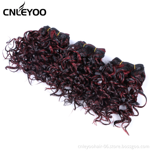 8 Inch Jerry Curl Braiding Hair Extension 3 Pieces Synthetic Water wave hair bundle for Women